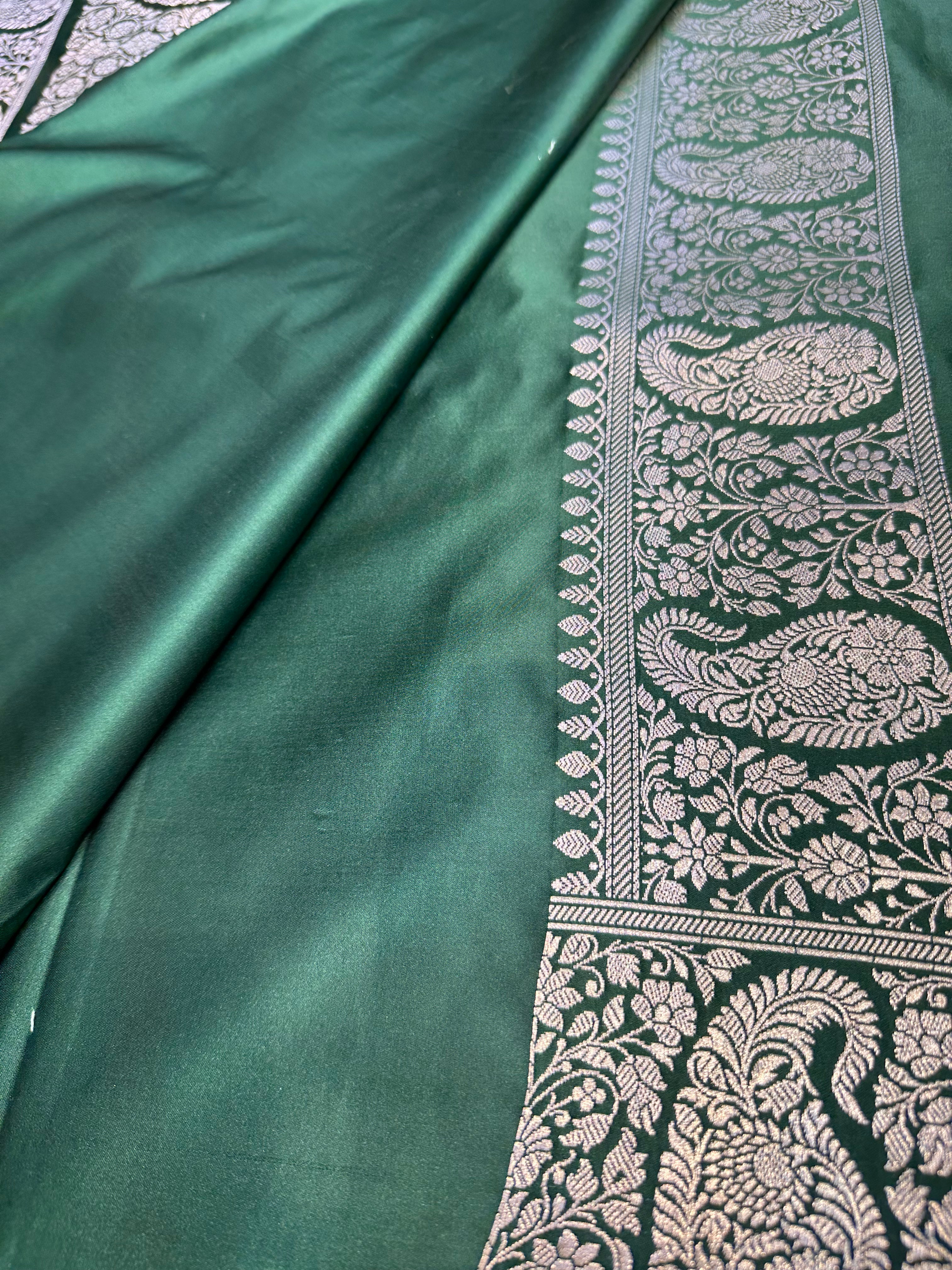 Pastel Grace Mashru Silk Banarasi Saree – Elegant Jaal Weave